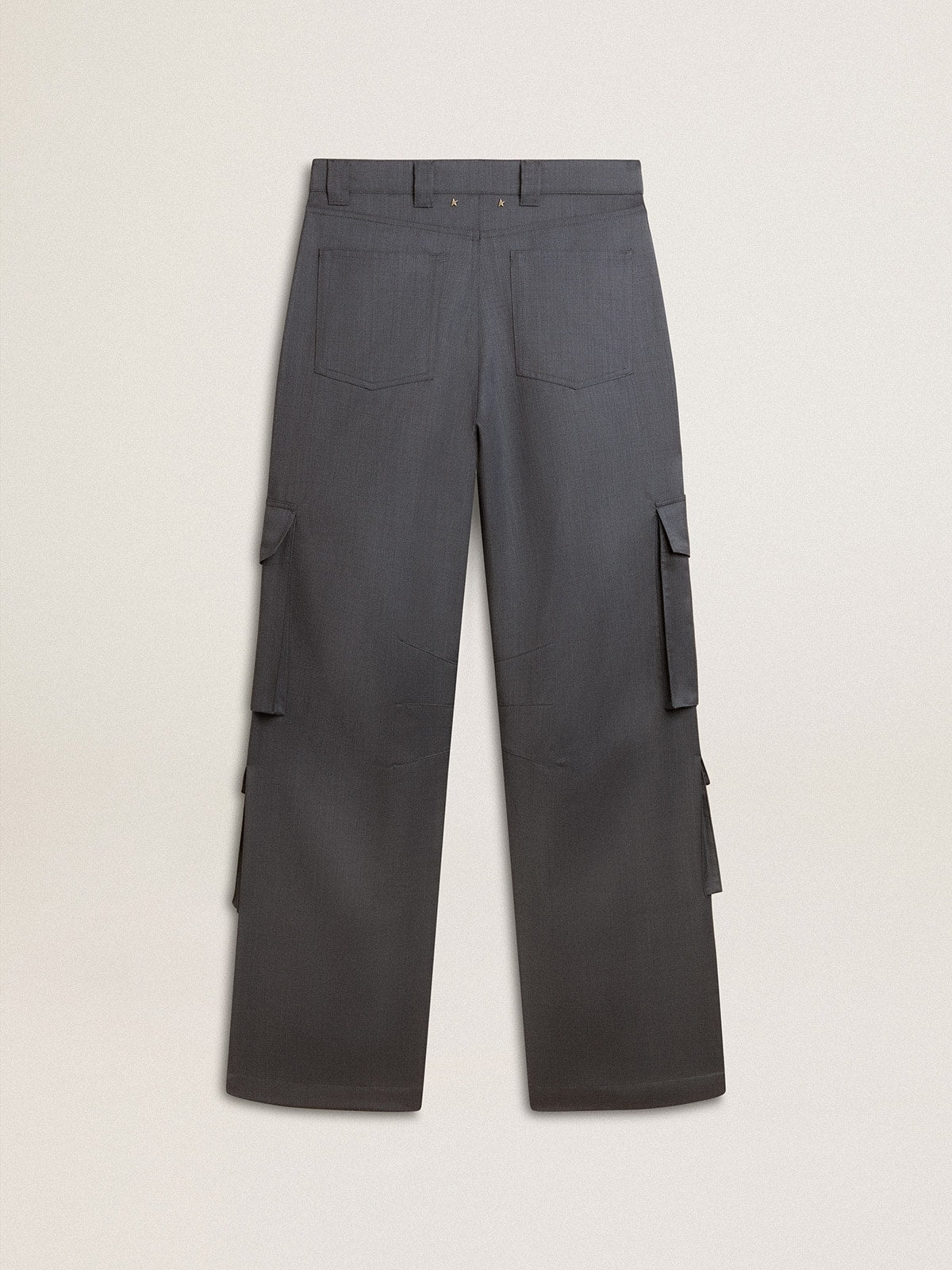 Golden Goose Women's cargo pants in baby blue wool