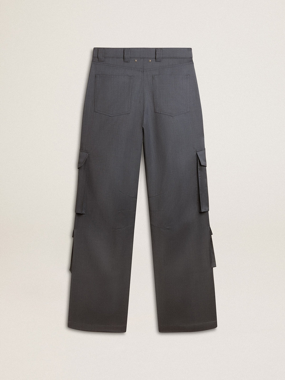 Golden Goose Women's cargo pants in baby blue wool