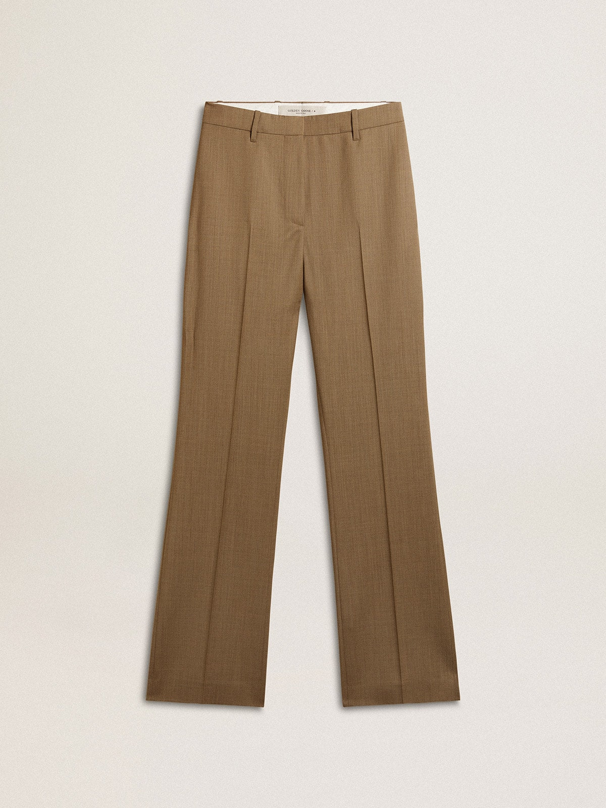 Golden Goose Women's pants in dove-gray tailored wool fabric
