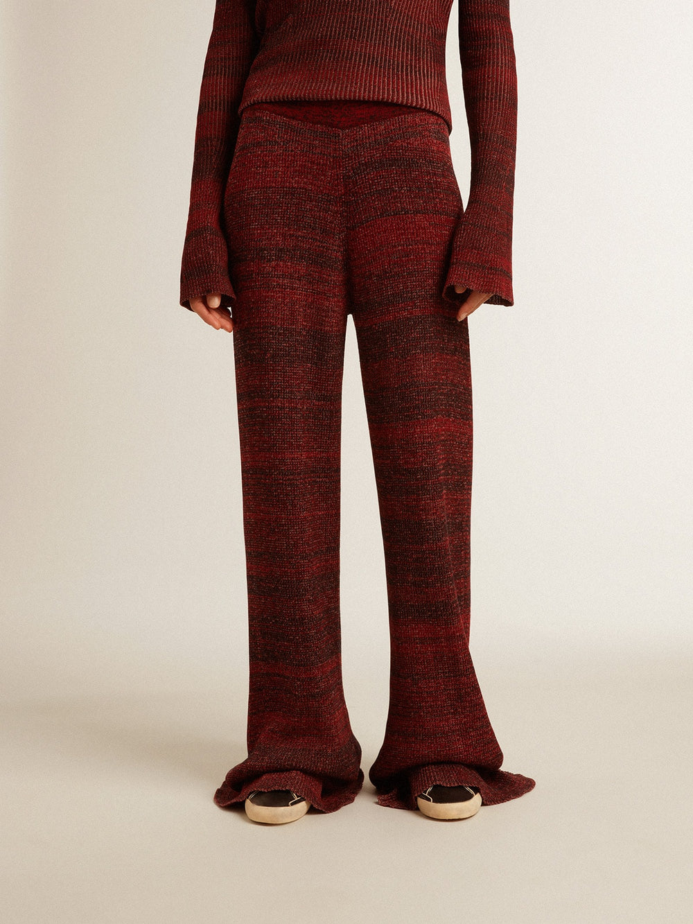 Golden Goose Irregular-striped cotton pants