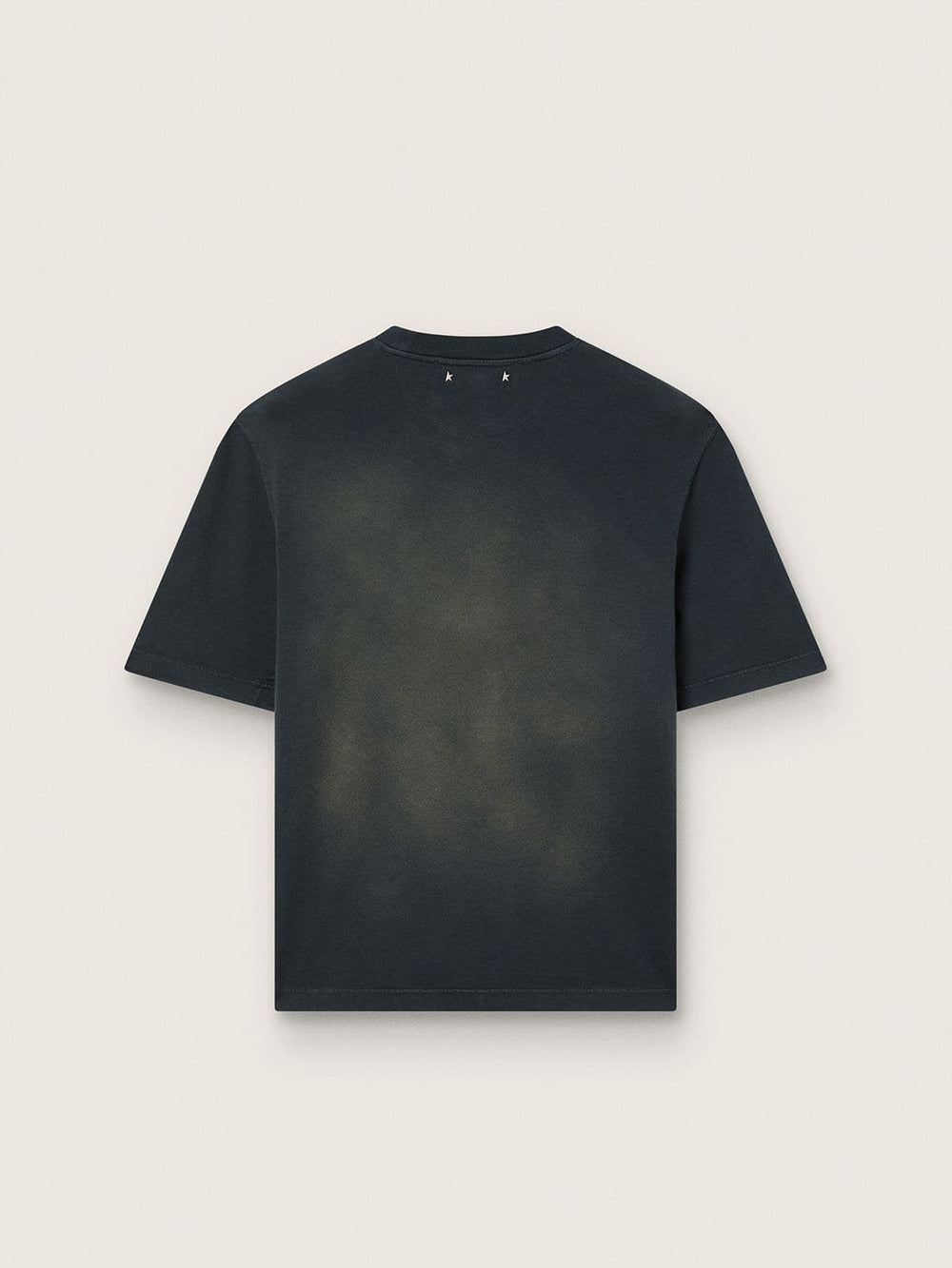Golden Goose Unisex T-shirt in black cotton jersey with embroidered logo