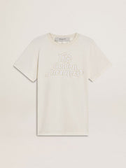 Golden Goose Women's white T-shirt with print on the front