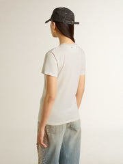 Golden Goose Women's white T-shirt with print on the front