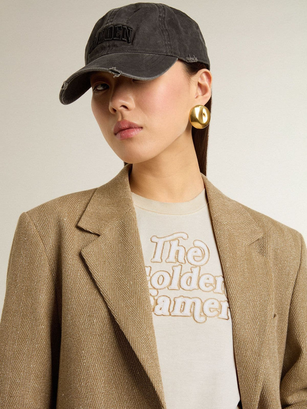 Golden Goose Women's white T-shirt with print on the front