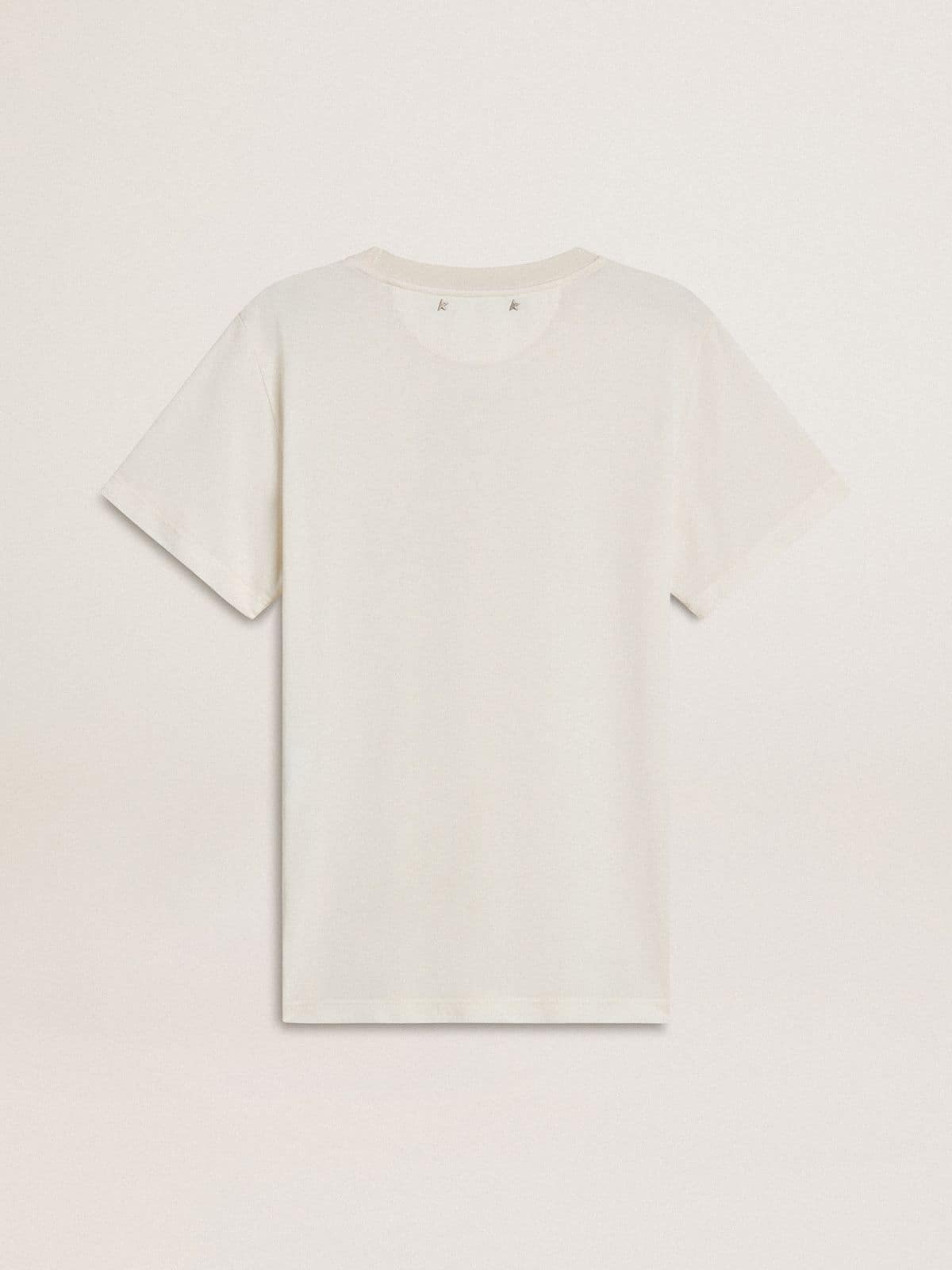 Golden Goose Women's white T-shirt with print on the front