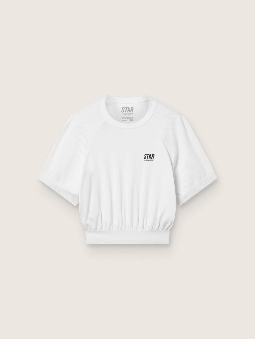 Golden Goose Women's white cropped sports T-shirt