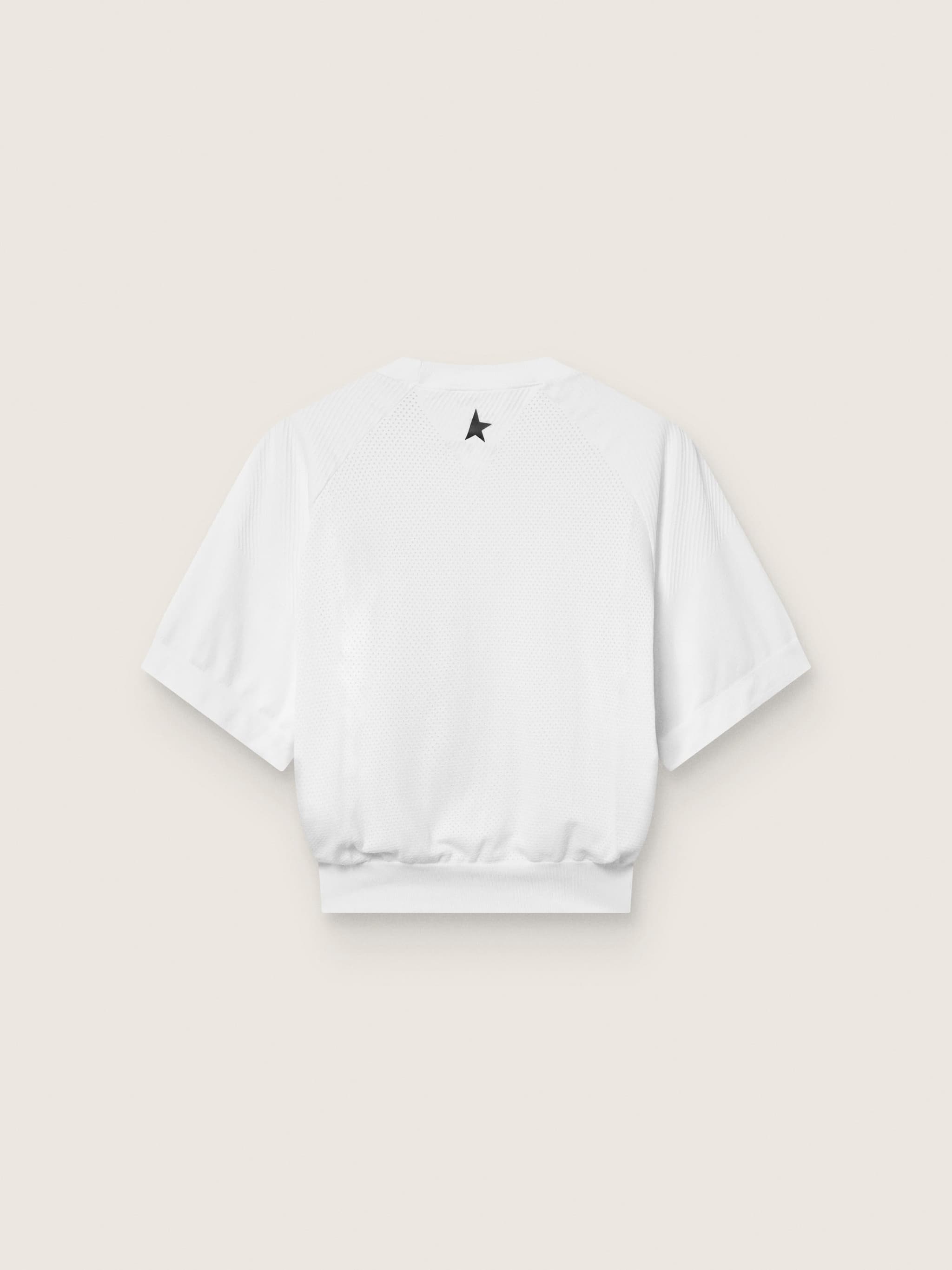 Golden Goose Women's white cropped sports T-shirt