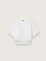 Golden Goose Women's white cropped sports T-shirt