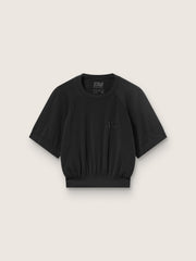 Golden Goose Women's black cropped sports T-shirt