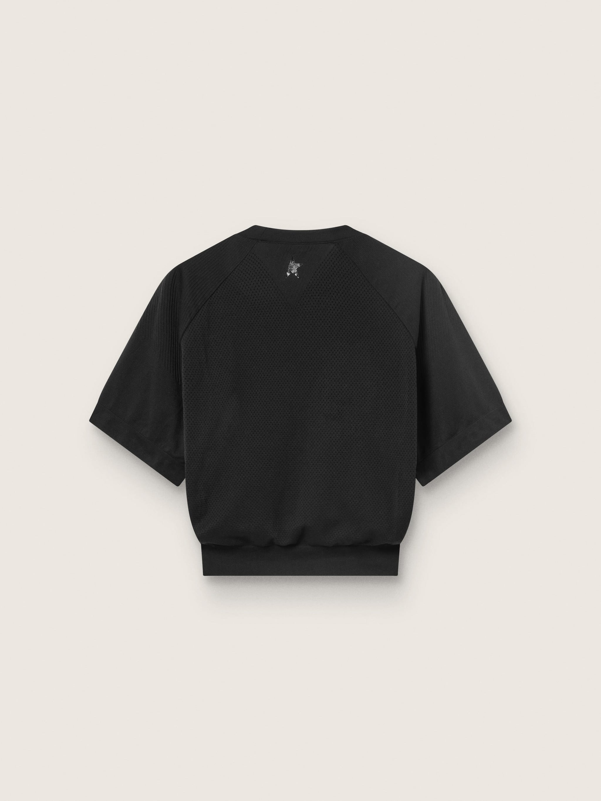 Golden Goose Women's black cropped sports T-shirt