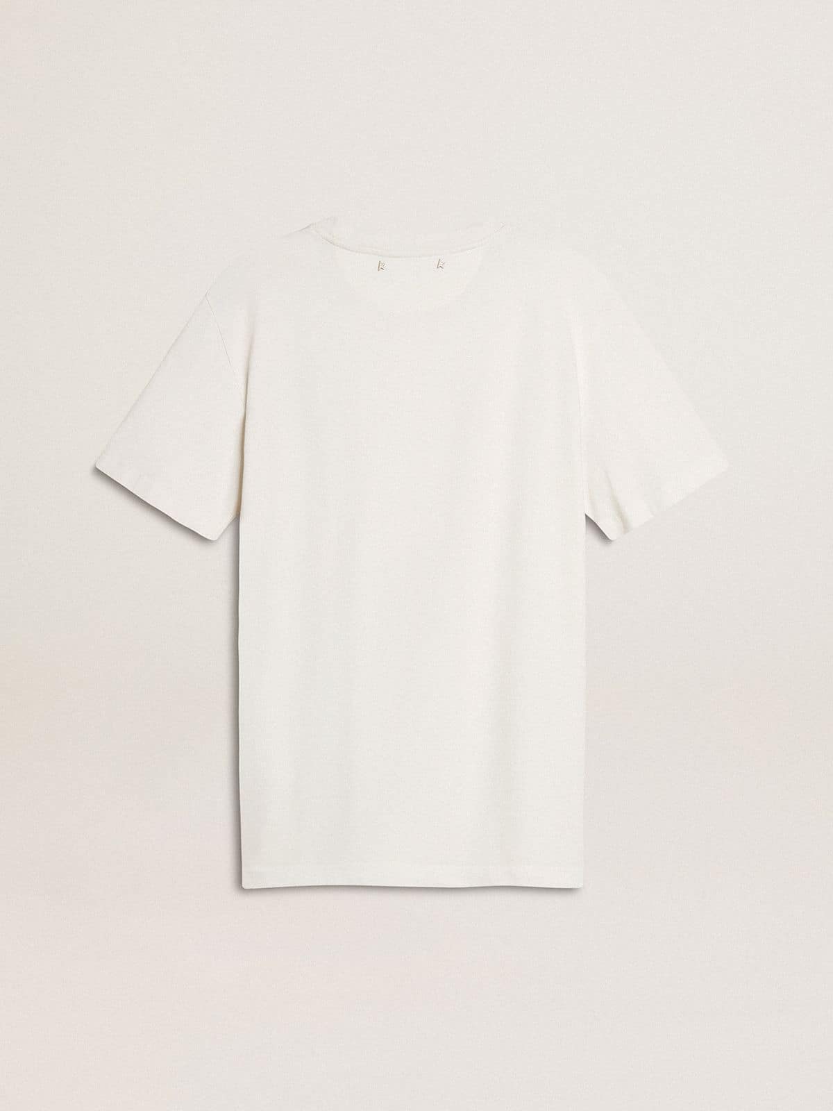 Golden Goose Women's white T-shirt with black print on the chest