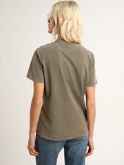Golden Goose Olive-green regular-fit T-shirt with Golden lettering on the front