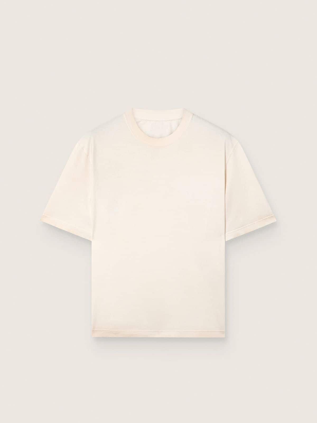 Golden Goose Star unisex cotton T-shirt in vintage white with black print on the back