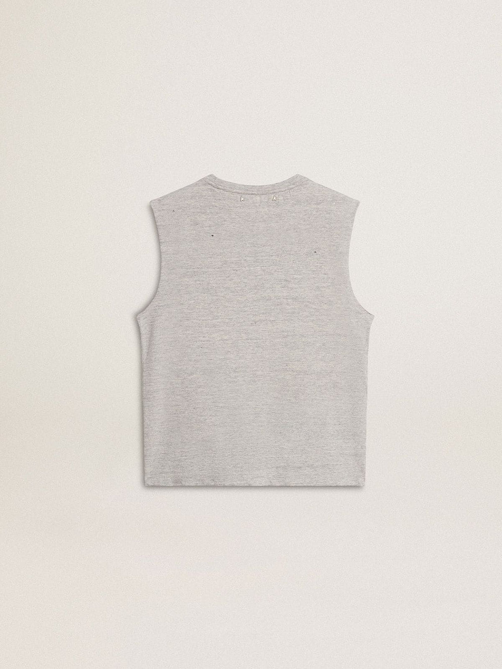 Golden Goose Women's gray sleeveless T-shirt with yellow print