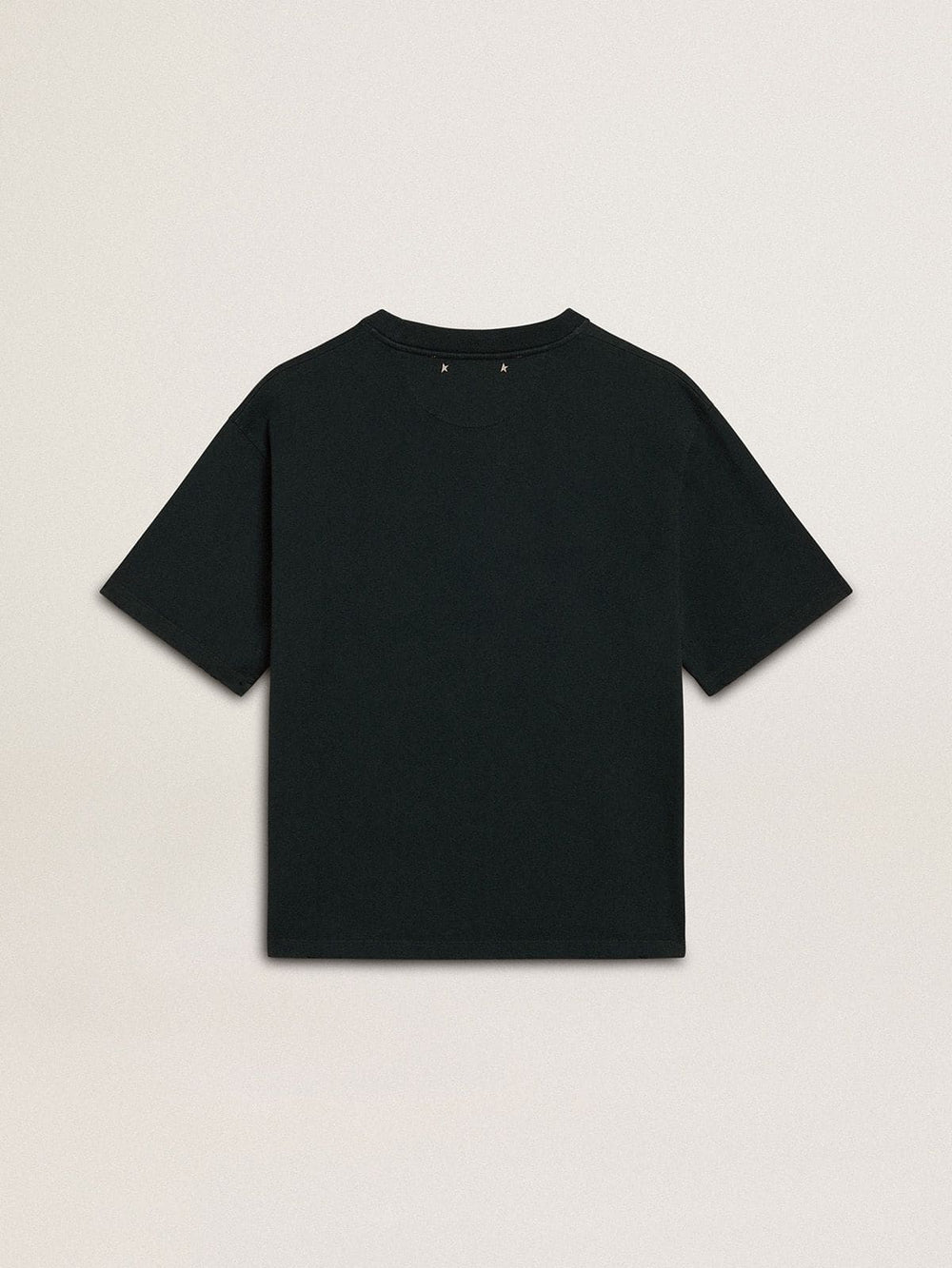 Golden Goose Women's black T-shirt with crystals