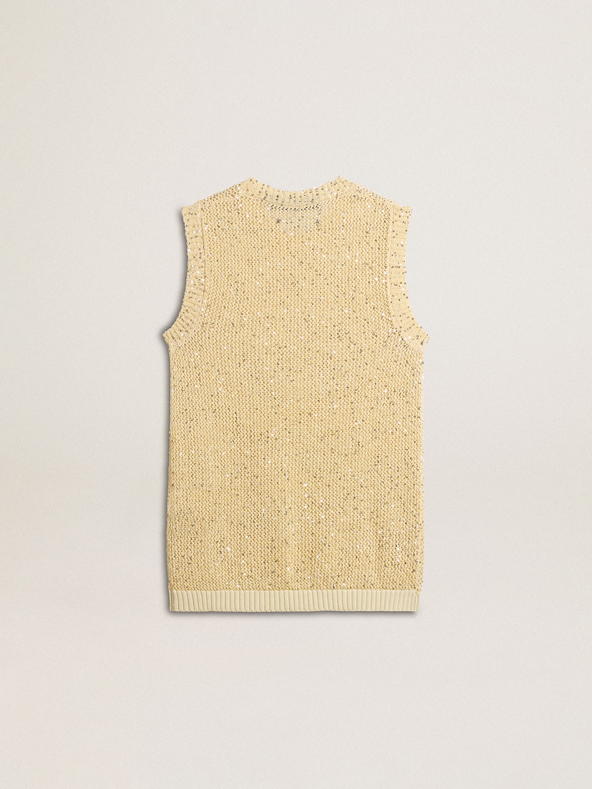 Golden Goose Mesh knit top with sequins and contrasting details