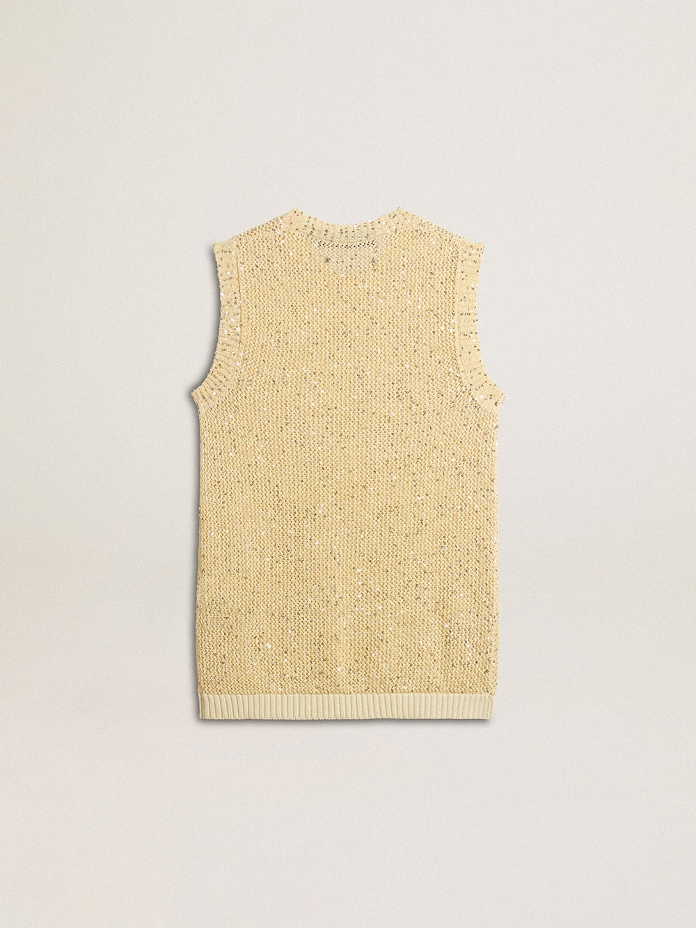 Golden Goose Mesh knit top with sequins and contrasting details