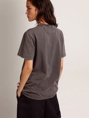 Golden Goose Women's anthracite gray T-shirt with crystals