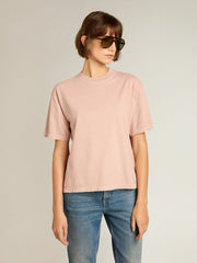 Golden Goose Powder-pink T-shirt with reverse logo on the back - Jersey Capsule