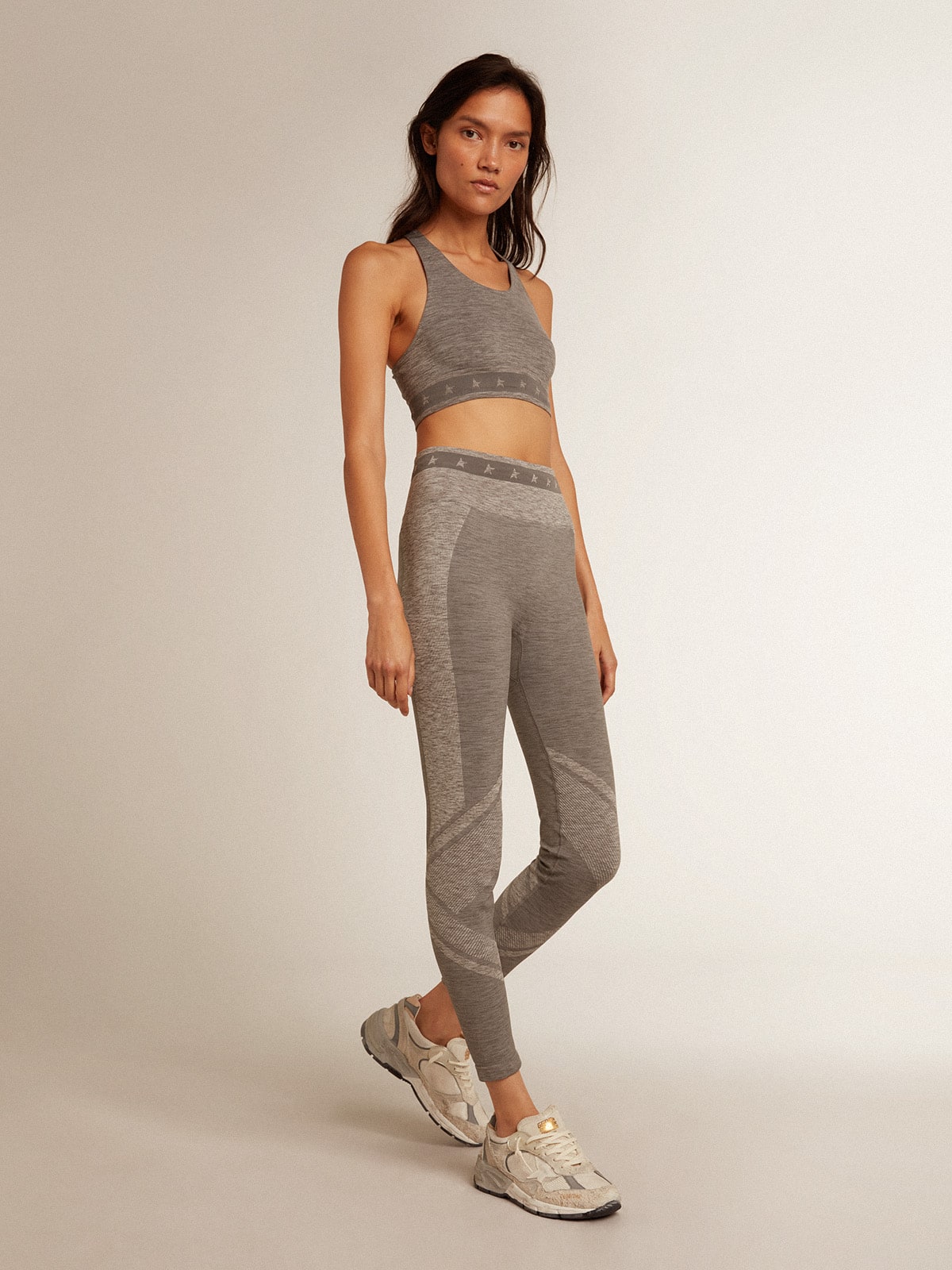 Golden Goose Gray melange athletic top