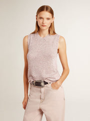 Golden Goose Mesh knit top with sequins and contrasting details
