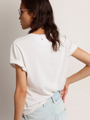 Golden Goose Distressed slim-fit women’s T-shirt in white