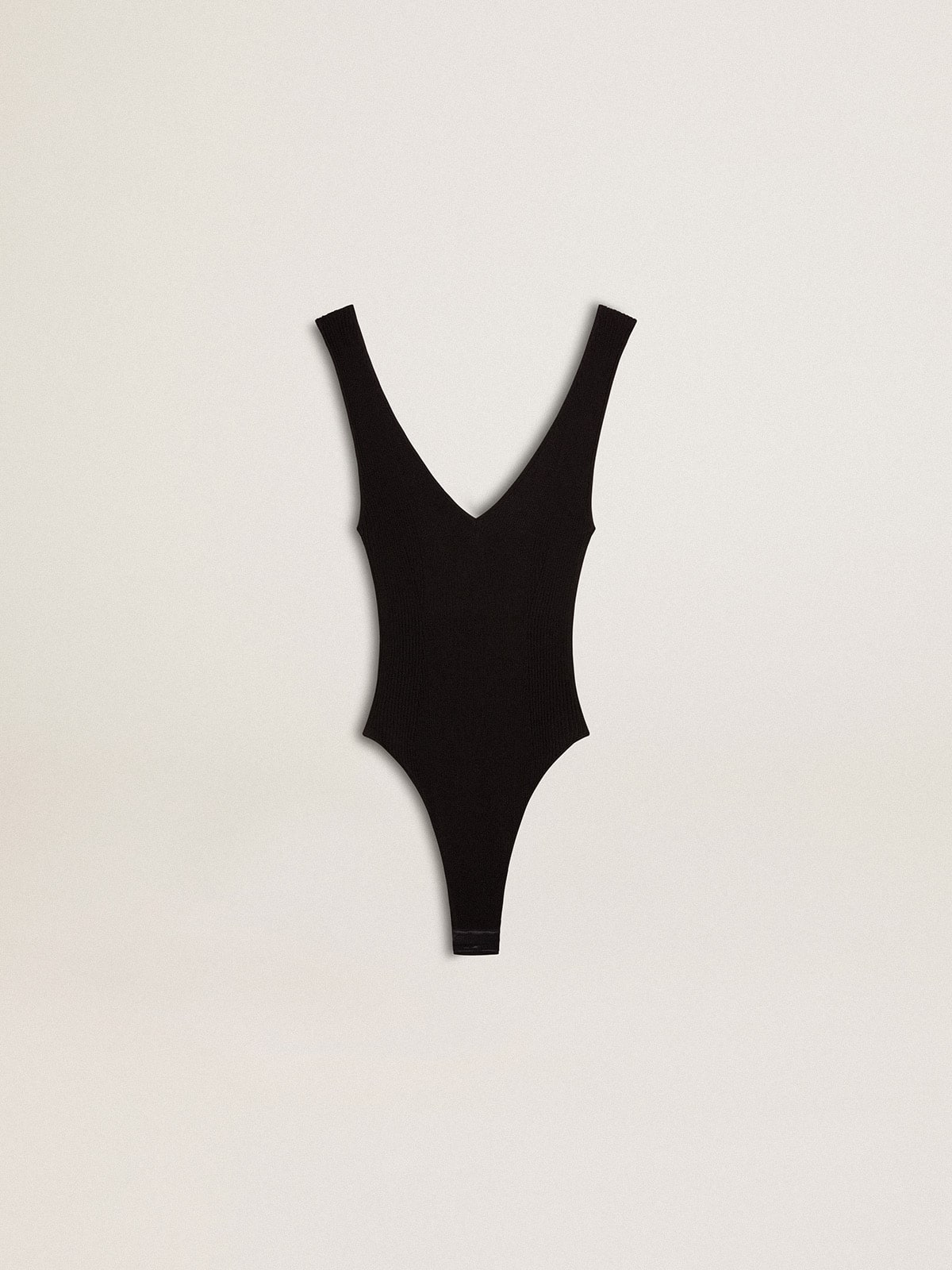 Golden Goose Women's black V-neck bodysuit