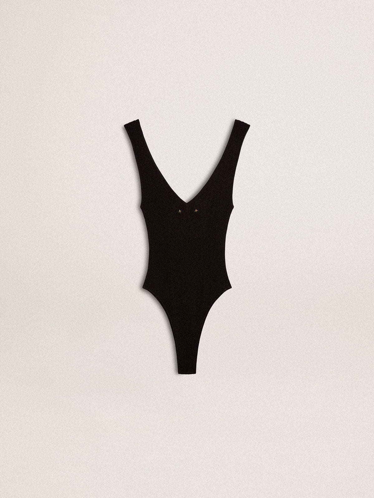 Golden Goose Women's black V-neck bodysuit