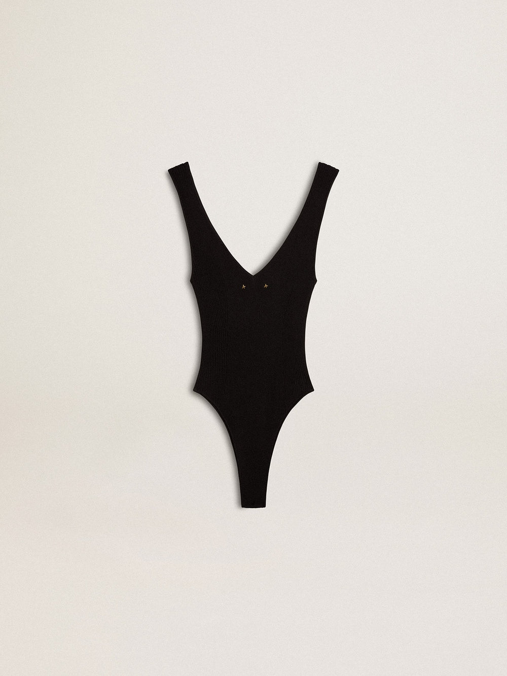 Golden Goose Women's black V-neck bodysuit