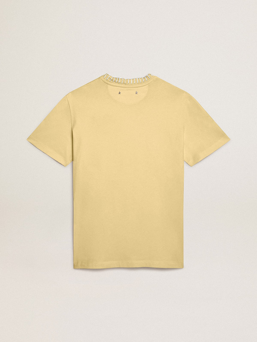 Golden Goose Women's T-shirt in cotton jersey with embroidery on the neck and heart