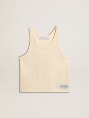 Golden Goose Parchment-colored sleeveless top