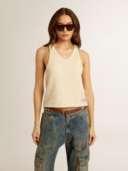 Golden Goose Parchment-colored sleeveless top