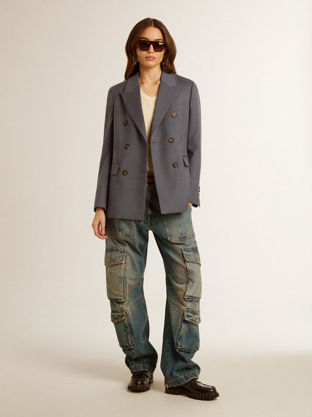 Golden Goose Parchment-colored sleeveless top