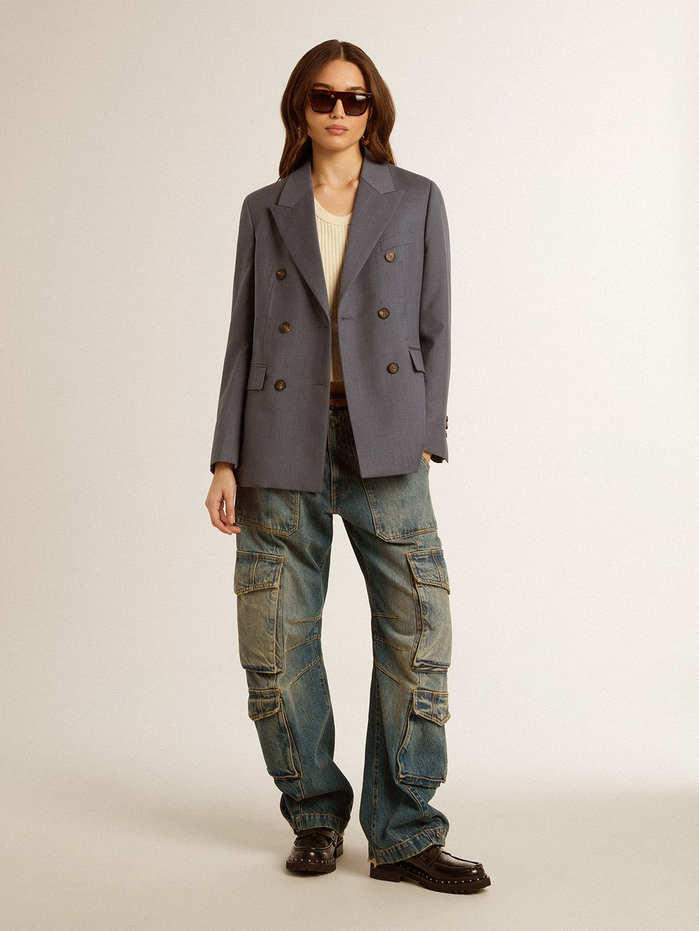 Golden Goose Parchment-colored sleeveless top
