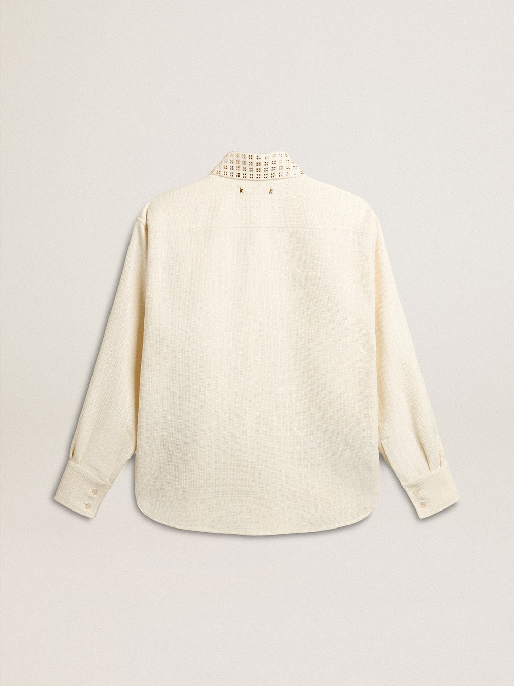 Golden Goose Women's viscose and cotton blend shirt with crystal-embellished collar