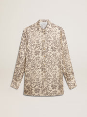 Golden Goose Women's silk blend pajama shirt with a floral print