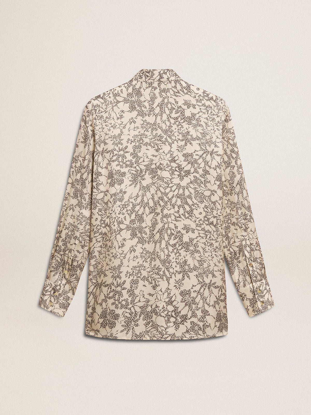 Golden Goose Women's silk blend pajama shirt with a floral print