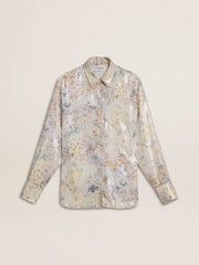 Golden Goose Women's shirt with multicolor floral sequin print
