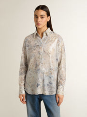 Golden Goose Women's shirt with multicolor floral sequin print