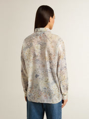 Golden Goose Women's shirt with multicolor floral sequin print
