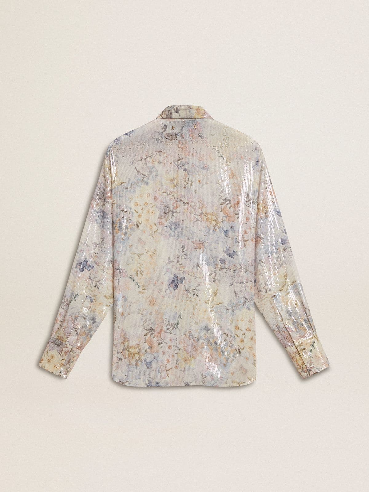 Golden Goose Women's shirt with multicolor floral sequin print