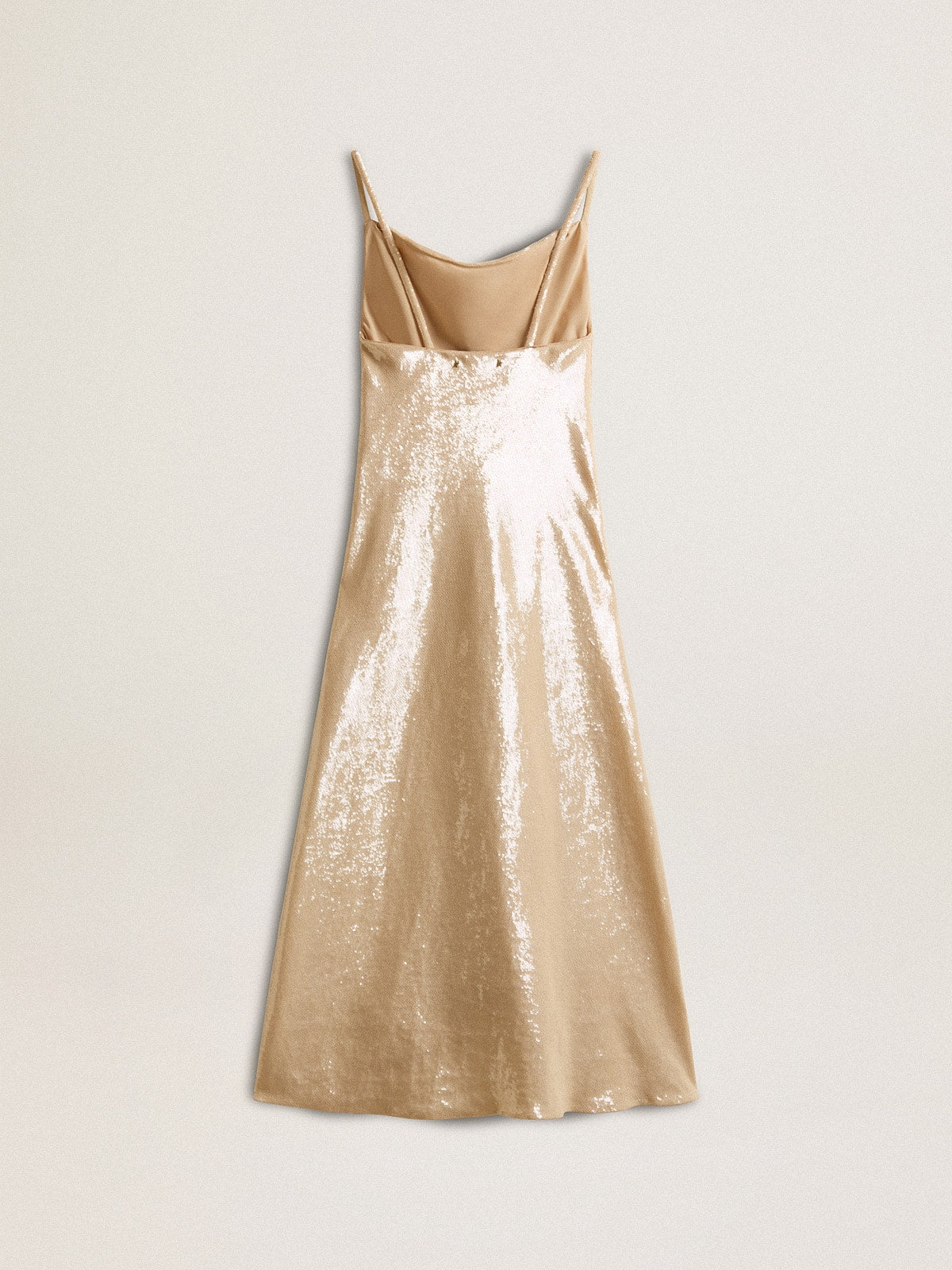 Golden Goose Sleep dress in parchment-colored sequins