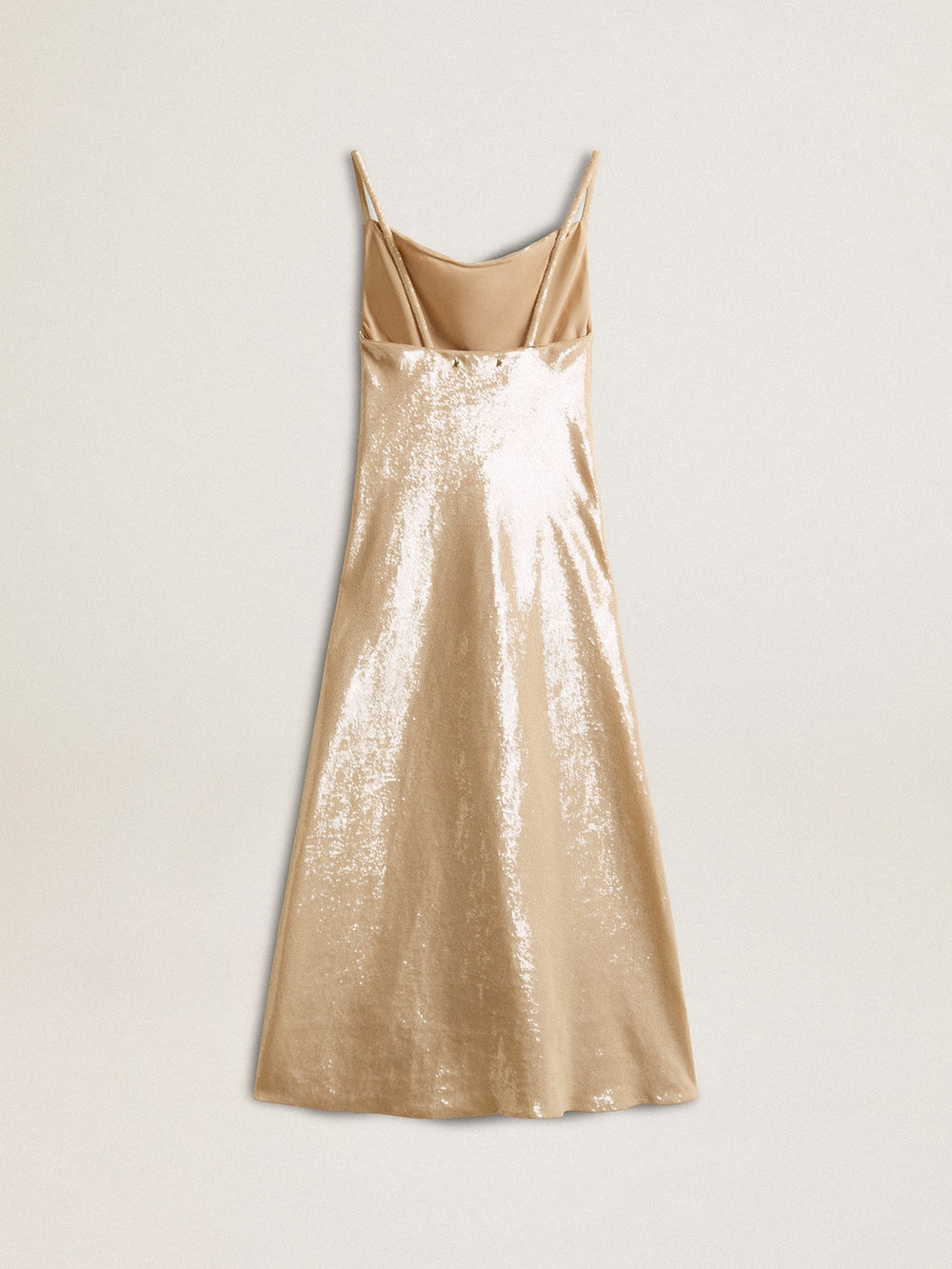 Golden Goose Sleep dress in parchment-colored sequins