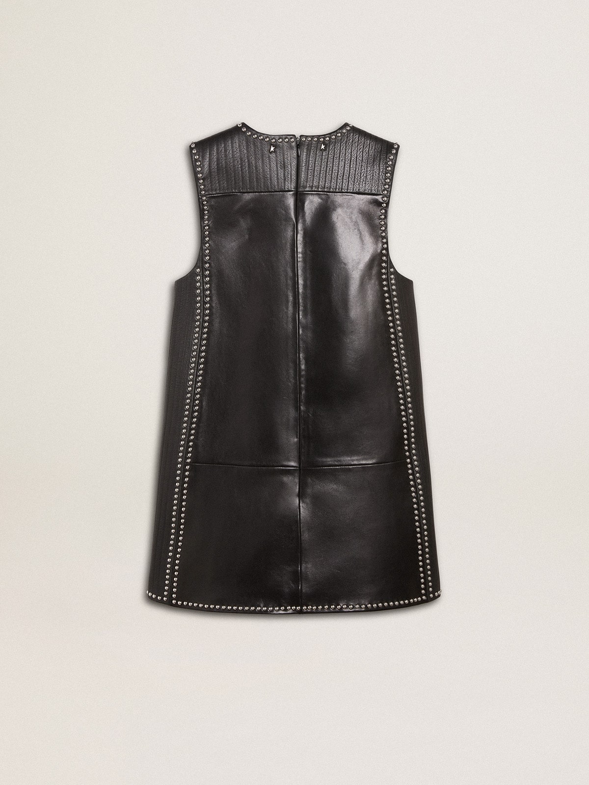 Golden Goose Women’s black nappa leather dress with studs