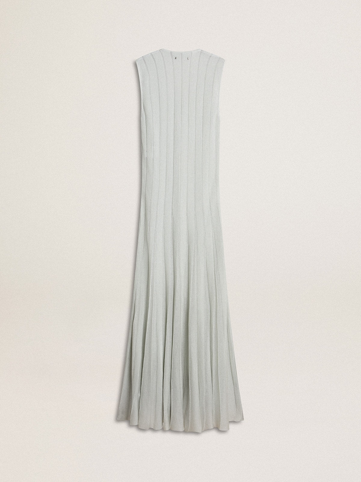 Golden Goose Women’s baby blue dress with vertical striped pattern