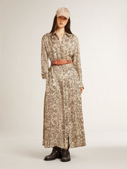 Golden Goose Women's silk-blend midi dress with a floral print