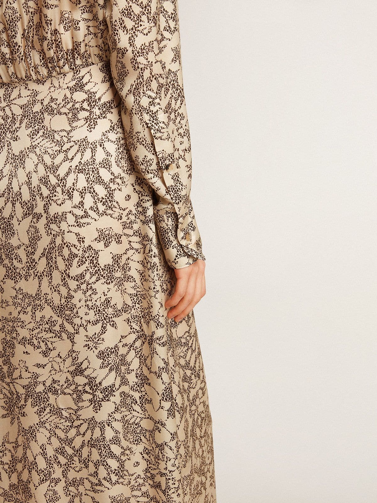 Golden Goose Women's silk-blend midi dress with a floral print