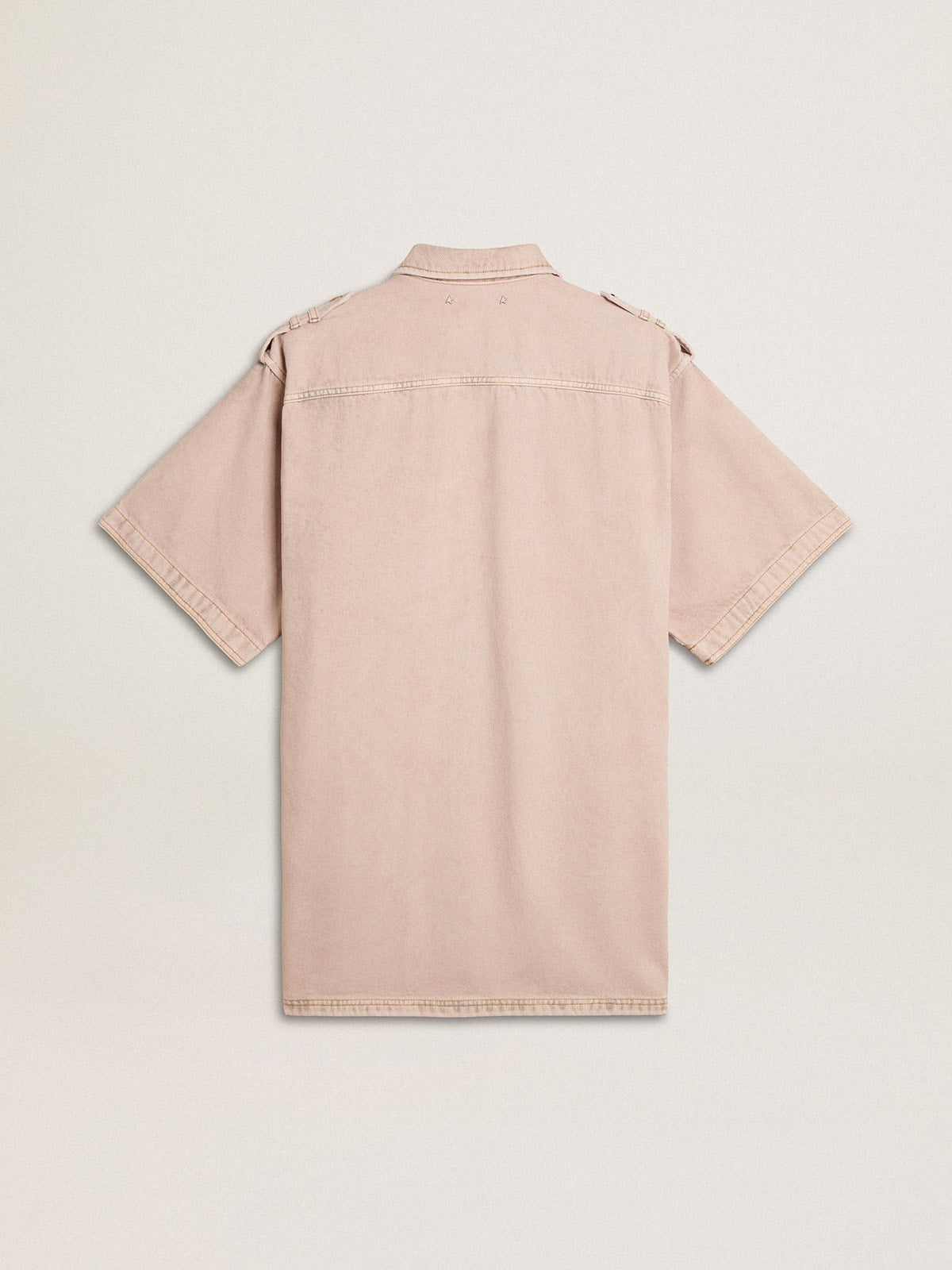Golden Goose Women's oversized fit pink dyed denim shirt