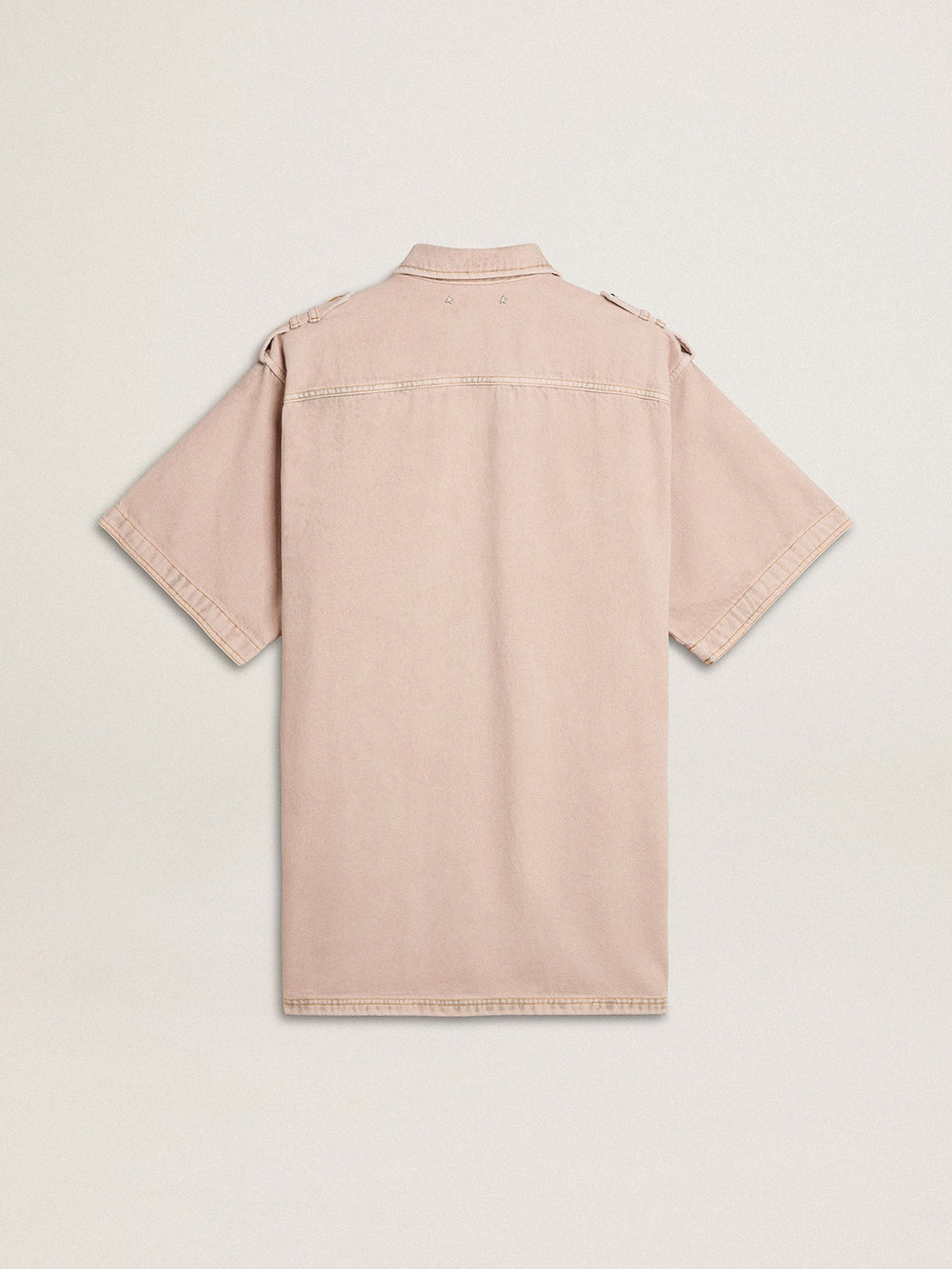 Golden Goose Women's oversized fit pink dyed denim shirt