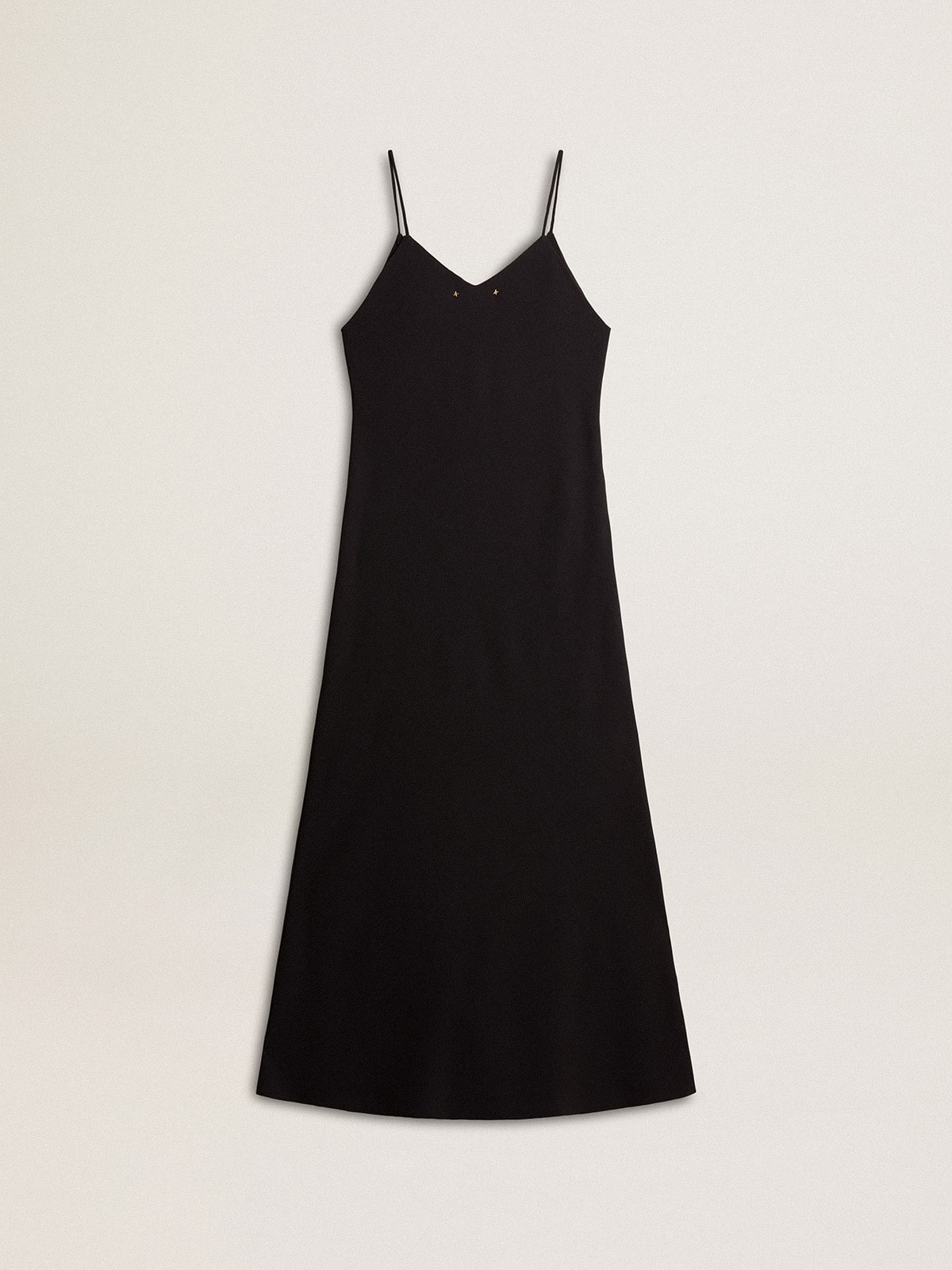 Golden Goose Women’s black slip dress with embroidery